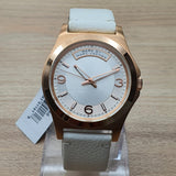 Marc Jacobs Baby Dave White Dial White Leather Strap Watch for Women - MBM1260