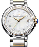 Maurice Lacroix Fiaba Date Diamonds White Mother of Pearl Dial Two Tone Steel Strap Watch for Women - FA1007-PVP23-170-1