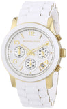 Michael Kors Runway Chronograph White Dial White Steel Strap Watch for Women - MK5145