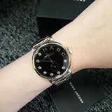 Marc Jacobs Blade Black Dial Silver Steel Strap Watch for Women - MBM8672