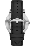 Fossil The Minimalist Carbon Series Black Dial Black Leather Strap Watch for Men - FS5497