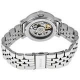 Fossil Boyfriend Automatic Skeleton Silver Dial Silver Steel Strap Watch for Women - ME3067