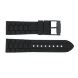 Fossil Machine Chronograph Black Dial Black Silicone Strap Watch for Men - FS4487