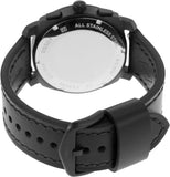 Fossil Machine Chronograph Black Dial Black Leather Strap Watch for Men - FS5586