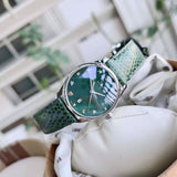 Gucci G-Timeless Green Mother of Pearl Dial Green Leather Strap Watch For Women - YA126585
