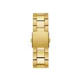 Guess Edge Chronograph Black Dial Gold Steel Strap Watch For Men - GW0539G2