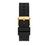 Guess Headliner Multifunction Green Dial Black Silicone Strap Watch For Men - GW0571G3