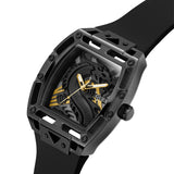 Guess Legend Analog Black Dial Black Rubber Strap Watch For Men - GW0648G1