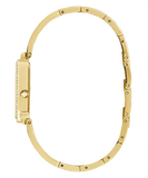 Guess Fame Crystals Gold Dial Gold Steel Strap Watch For Women - GW0644L2