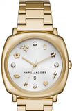 Marc Jacobs Mandy White Dial Gold Steel Strap Watch for Women - MJ3573