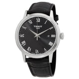 Tissot T Classic Dream Black Dial Black Leather Strap Watch for Men - T122.410.16.053.00