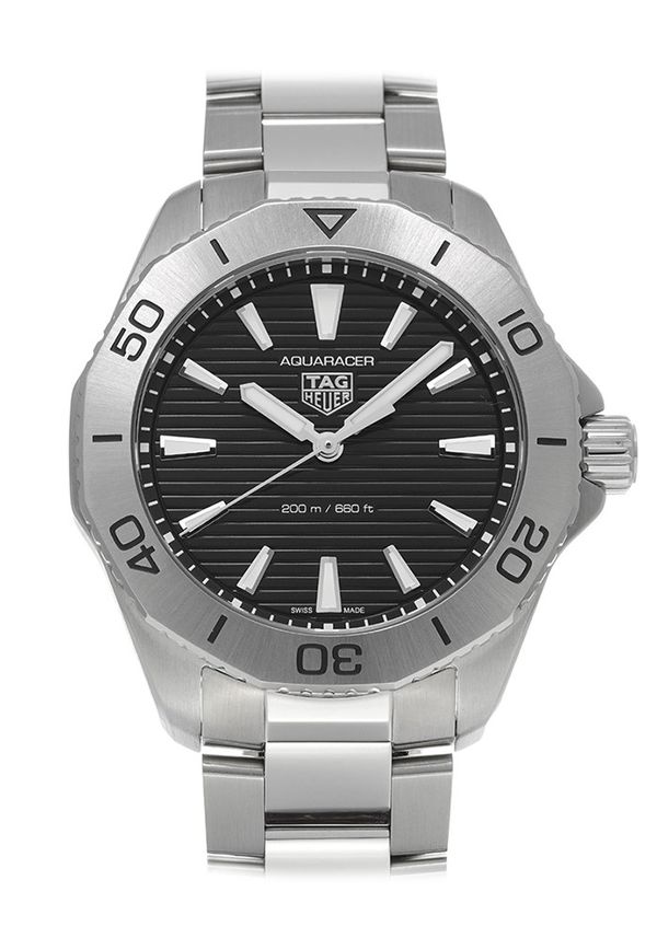 Tag Heuer Aquaracer Professional 200 Quartz Black Dial Silver Steel Strap Watch for Men - WBP1110.BA0627