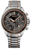 Hugo Boss Driver Sport Chronograph Grey Dial Two Tone Steel Strap Watch for Men - 1513094