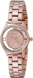 Marc Jacobs Tether Transparent Rose Gold Dial Rose Gold Steel Strap Watch for Women - MBM3417