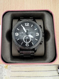 Fossil Nate Chronograph Gunmetal Dial Grey Steel Strap Watch for Men - JR1437