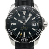 Tag Heuer Aquaracer Calibre 5 Automatic Black Dial Black Rubber Strap Watch for Men - WAY211A.FT6151