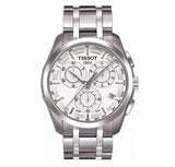 Tissot T Classic Couturier Chronograph White Dial Silver Steel Strap Watch For Men - T101.617.11.031.00