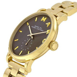Marc Jacobs Baker Grey Dial Gold Steel Strap Watch for Women - MBM3281