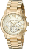 Michael Kors Cooper Gold Dial Gold Steel Strap Watch for Women - MK6274