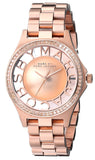 Marc Jacobs Henry Transparent Rose Gold Dial Rose Gold Steel Strap Watch for Women - MBM3339