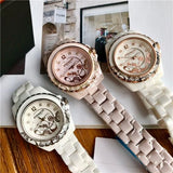 Coach Preston White Dial White Steel Strap Watch for Women - 14503464