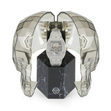 Philipp Plein The Skeleton White Dial White Silicone Strap Watch for Men - PWVBA0123
