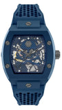 Philipp Plein The SKeleton Blue Dial Blue Silicone Strap Watch for Men - PWVBA0323