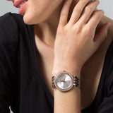 Michael Kors Darci Silver Dial Two Tone Stainless Steel Strap Watch for Women - MK3203