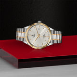 Tudor Style Automatic Silver Dial Two Tone Steel Strap Watch for Men - M12713-0003