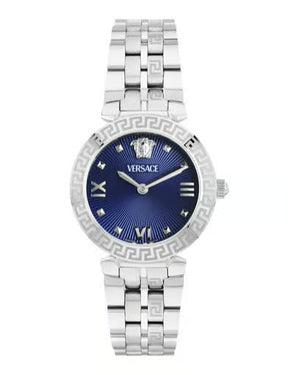 Versace Daphnis Analog Blue Dial Silver Steel Strap Watch for Women - VEOCA0124