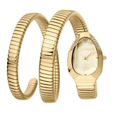 Just Cavalli Serpente Metallica Gold Dial Gold Steel Strap Watch for Women - JC1L209M0035