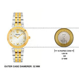 Versace Daphnis White Dial Two Tone Steel Strap Watch for Women - VEOCA0324