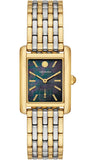 Tory Burch Eleanor Mother of Pearl Black Dial Two Tone Steel Strap Watch for Women - TBW1084