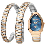 Just Cavalli Glam Evo 4 Blue Dial Two Tone Steel Strap Watch for Women - JC1L209M0085