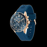 Hugo Boss Runner Chronograph Blue Dial Blue Silicone Strap Watch for Men - 1514169