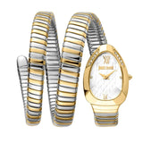 Just Cavalli Glam Evo 9 White Dial Two Tone Steel Strap Watch for Women - JC1L224M0065