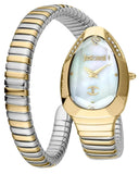 Just Cavalli Serpente Metallica Mother of Pearl Dial Two Tone Steel Strap Watch for Women - JC1L208M0065