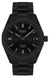 Tissot PRC 100 Solar Quartz Black Dial Black Steel Strap Watch for Men - T151.422.33.051.00