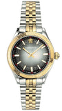 Versace Hellenyium Grey Dial Two Tone Steel Strap Watch for Women - VEHU00520