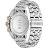 Hugo Boss Skytraveller Chronograph Green Dial Silver Steel Strap Watch for Men - 1514195