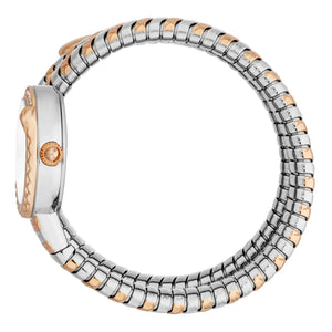 Just Cavalli Enchanting Silver Dial Two Tone Steel Strap Watch for Women - JC1L302M0065