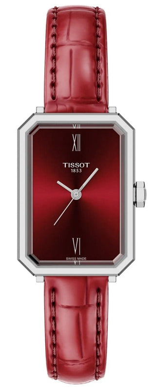 Tissot SRV Red Dial Red Leather Strap Watch for Women - T160.110.16.423.00