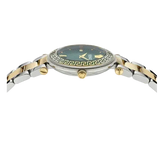 Versace Reve Analog Green Dial Two Tone Steel Strap Watch for Women - VE8B00524