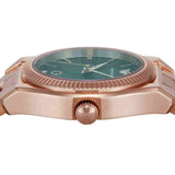 Emporio Armani Federica Analog Green Dial Rose Gold Steel Strap Watch for Women - AR11639