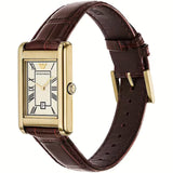 Emporio Armani Gino White Dial Brown Leather Strap Watch for Men - AR11665