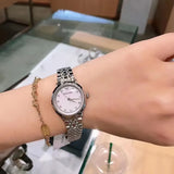 Emporio Armani Alpha Mother of Pearl Dial Silver Steel Strap Watch for Women - AR1803