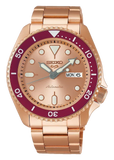 Seiko 5 Sports 55th Anniversary Limited Edition Rose Gold Dial Rose Gold Steel Strap Watch for Men - SRPK08K1