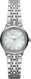 Emporio Armani Alpha Mother of Pearl Dial Silver Steel Strap Watch for Women - AR1803