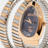 Just Cavalli Glam Evo 4 Blue Dial Two Tone Steel Strap Watch for Women - JC1L209M0085