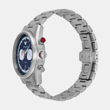 Emporio Armani Racer Chronograph Blue Dial Silver Steel Strap Watch for Men - AR11676